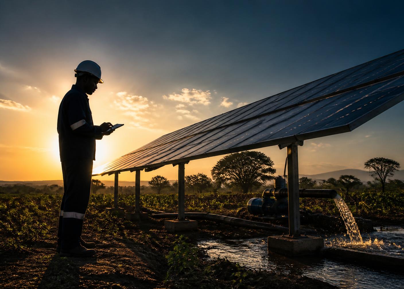 Solar-pumped irrigation scheme
